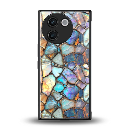 Azure Stone back phone cover | glass case for vivo v30e