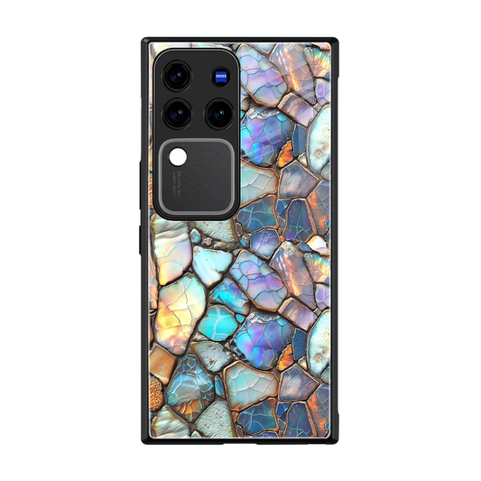 Azure Stone back phone cover | glass case forvivo v30 pro