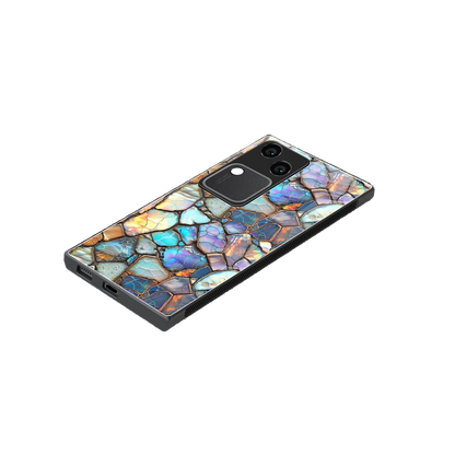 Azure Stone stylish phone case for vivo v30 | glossy glass and slim fit