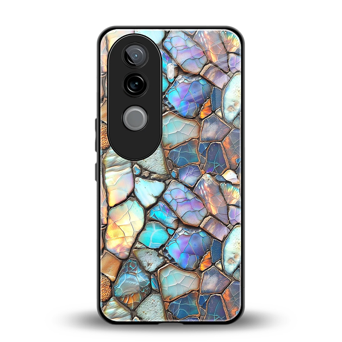 Azure Stone back phone cover | glass case for vivo v40e