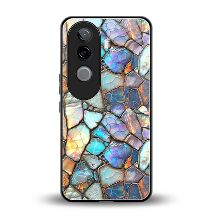 Azure Stone back phone cover | glass case for vivo v40e