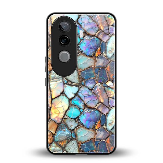 Azure Stone back phone cover | glass case for vivo v40e