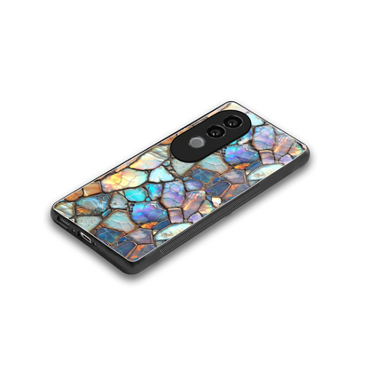 Azure Stone stylish phone case for vivo v40e | glossy glass and slim fit
