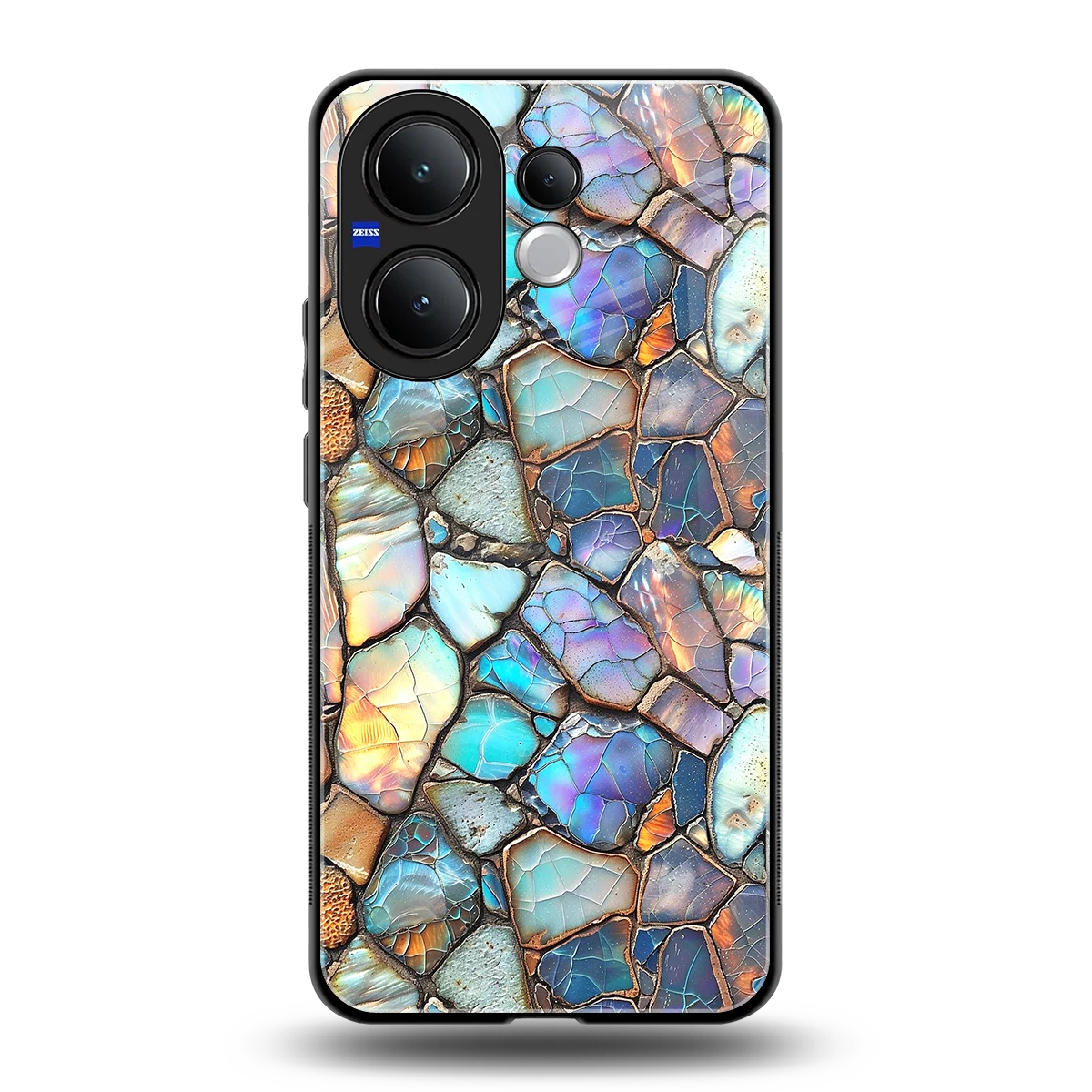 Azure Stone back phone cover | glass case for vivo v60