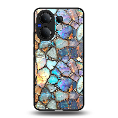 Azure Stone back phone cover | glass case for vivo v60