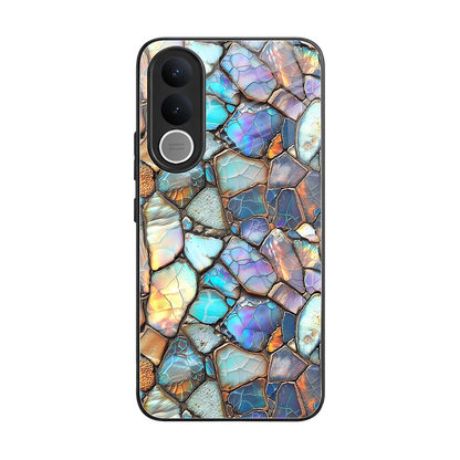 Azure Stone back phone cover | glass case for vivo v70 fe