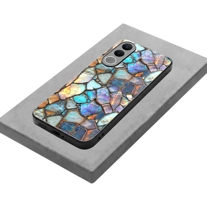 Azure Stone stylish phone case for vivo v70 fe | glossy glass and slim fit