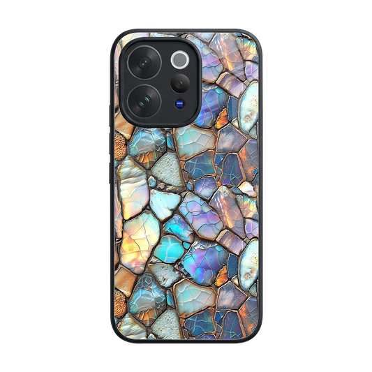 Azure Stone back phone cover | glass case for vivo v70 elite