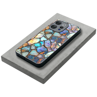 Azure Stone stylish phone case for vivo v70 elite | glossy glass and slim fit