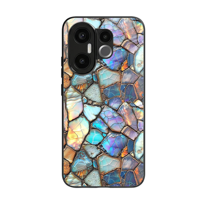 Azure Stone back phone cover | glass case for vivo x200 fe