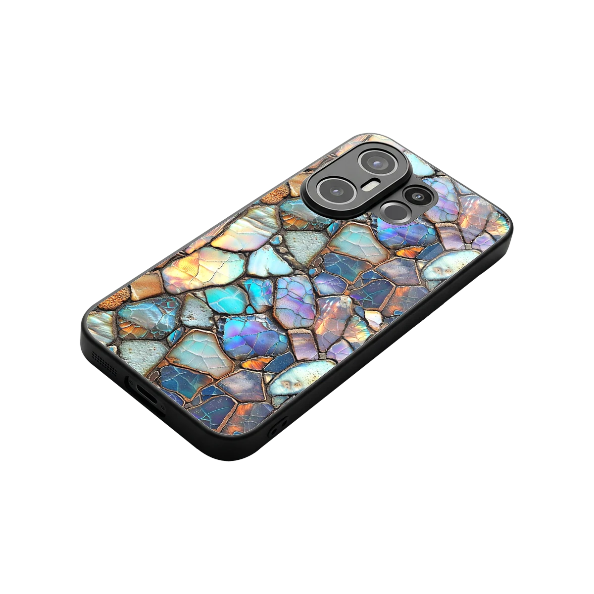 Azure Stone stylish phone case for vivo x200 fe | glossy glass and slim fit