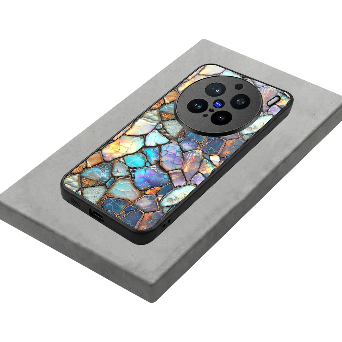 Azure Stone stylish phone case for vivo x200 pro | glossy glass and slim fit