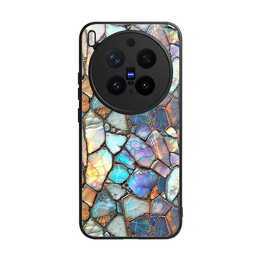 Azure Stone back phone cover | glass case for vivo x300 pro