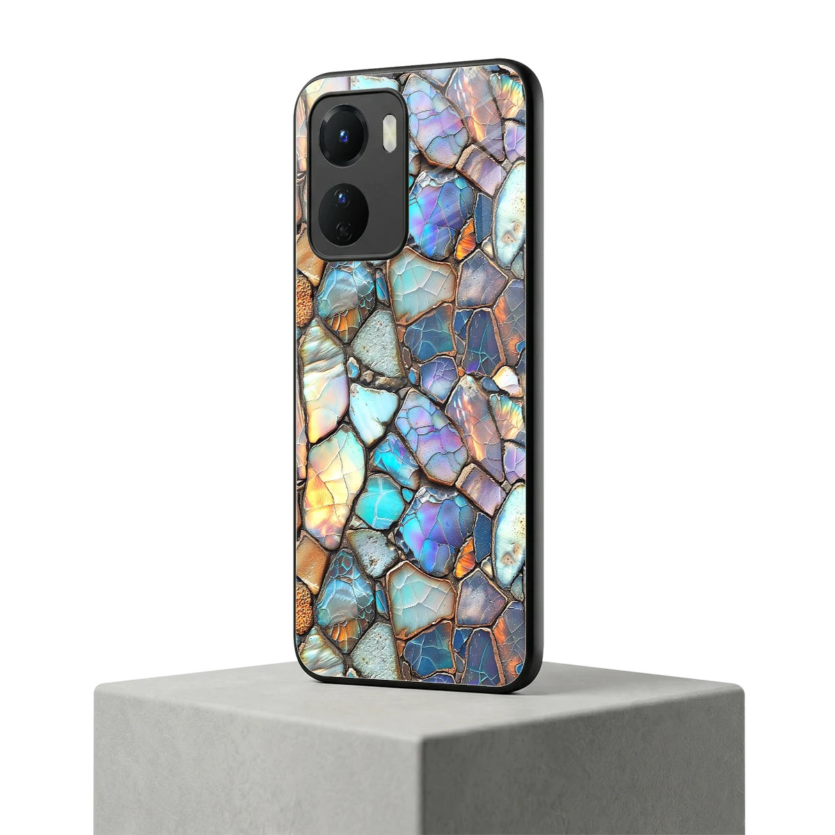 Azure Stone vivo y16 mobile cover | shockproof glass phone case