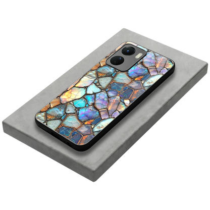 Azure Stone stylish phone case for vivo y16 | glossy glass and slim fit