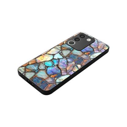 Azure Stone stylish phone case for vivo y200 5g | glossy glass and slim fit