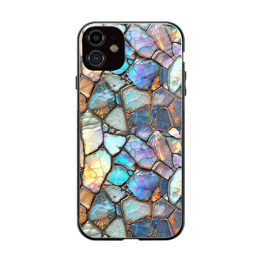 Azure Stone back phone cover | glass case for iphone 12