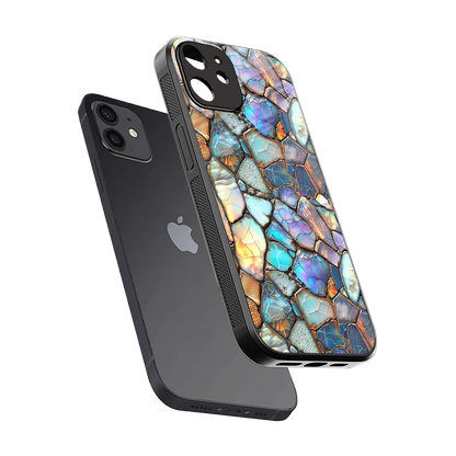 Azure Stone sleek iphone 11 cover with tempered glass back and TPU edges