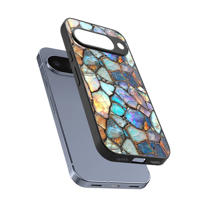 Azure Stone sleek google pixel 10 cover with tempered glass back and TPU edges