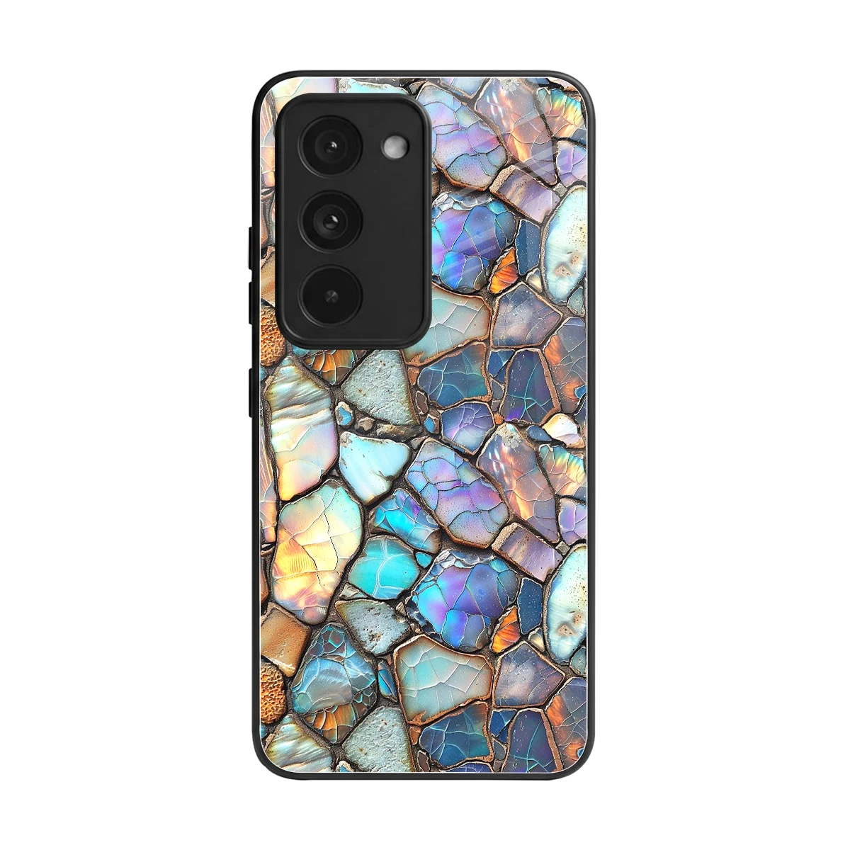 Azure Stone back phone cover | glass case for redmi 15 5g