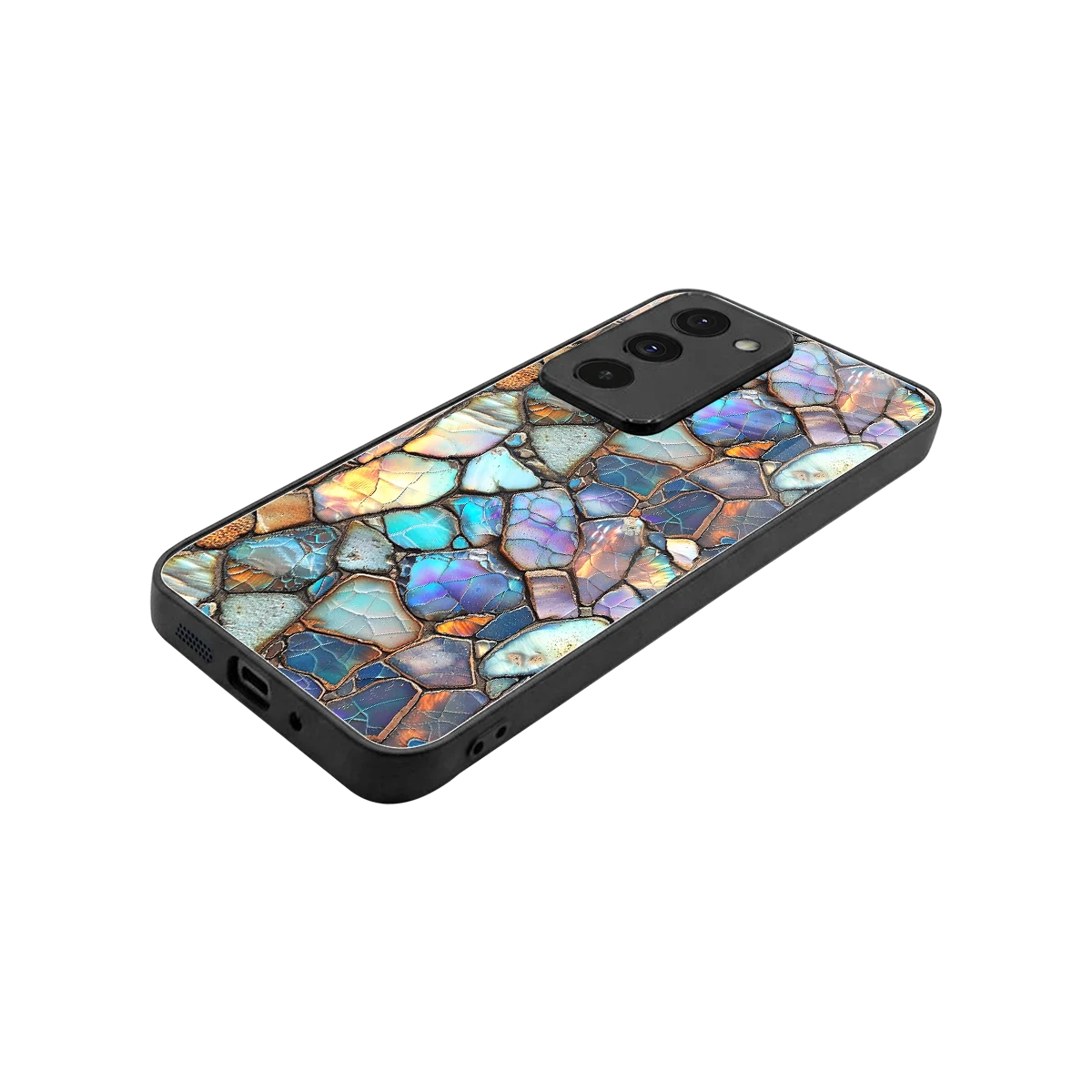 Azure Stone stylish phone case for redmi 15 5g | glossy glass and slim fit