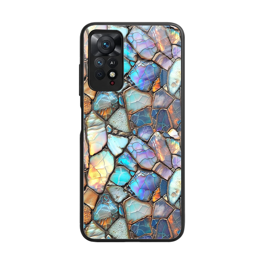 Azure Stone back phone cover | glass case for redmi note 11 pro