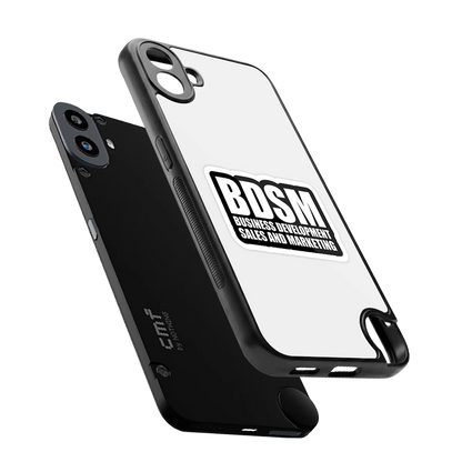 BDSM sleek cmf nothing phone 1 cover with tempered glass back and TPU edges
