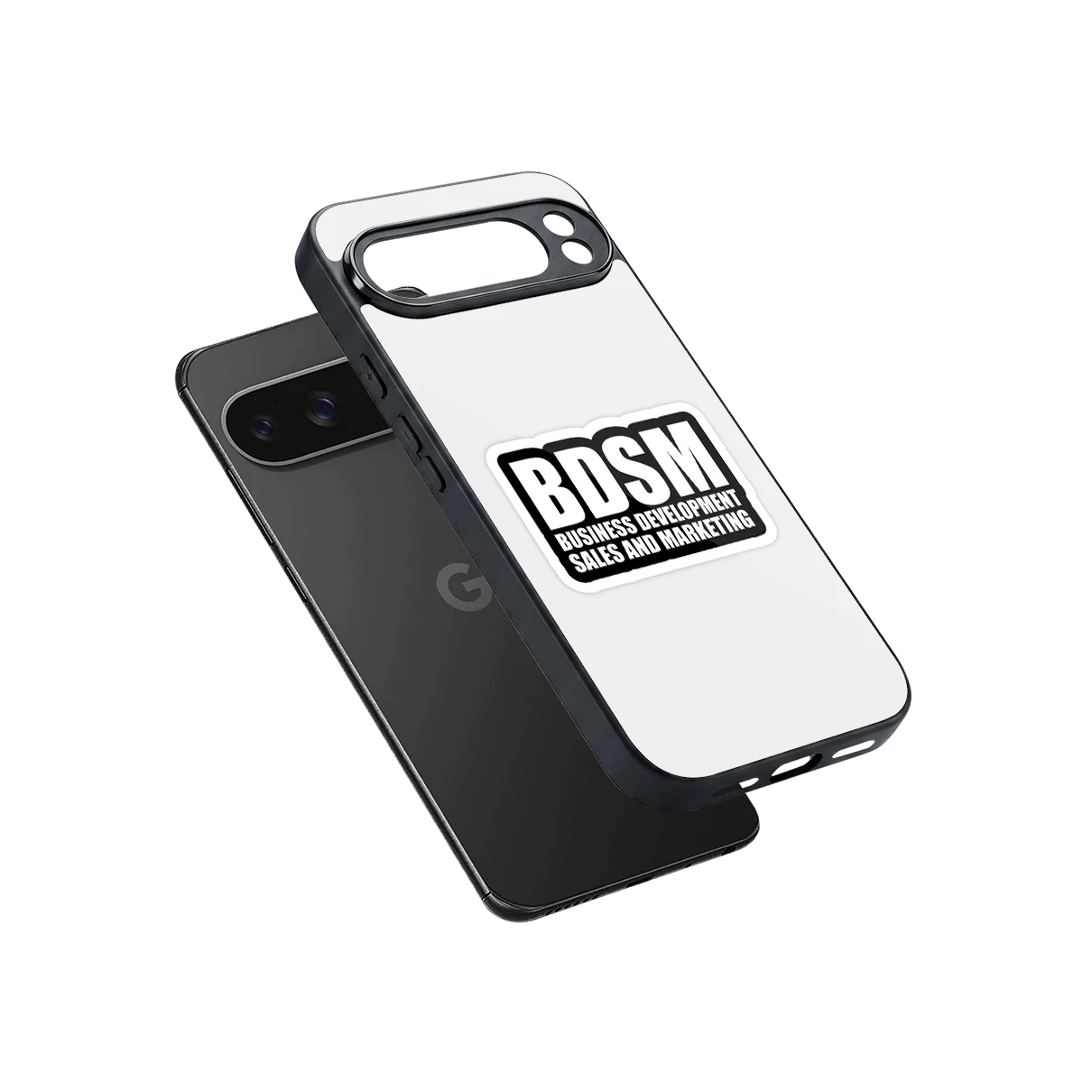 BDSM sleek google pixel 10 pro xl cover with tempered glass back and TPU edges