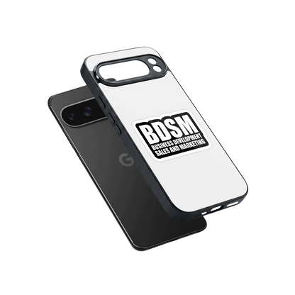 BDSM sleek google pixel 10 pro xl cover with tempered glass back and TPU edges