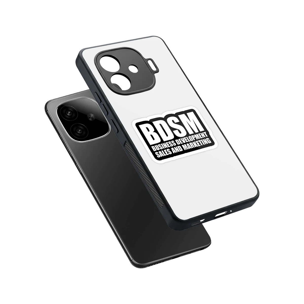 BDSM sleek iqoo neo 10r 5g cover with tempered glass back and TPU edges