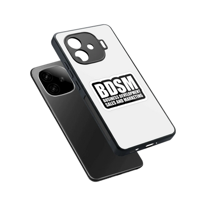 BDSM sleek iqoo neo 10r 5g cover with tempered glass back and TPU edges