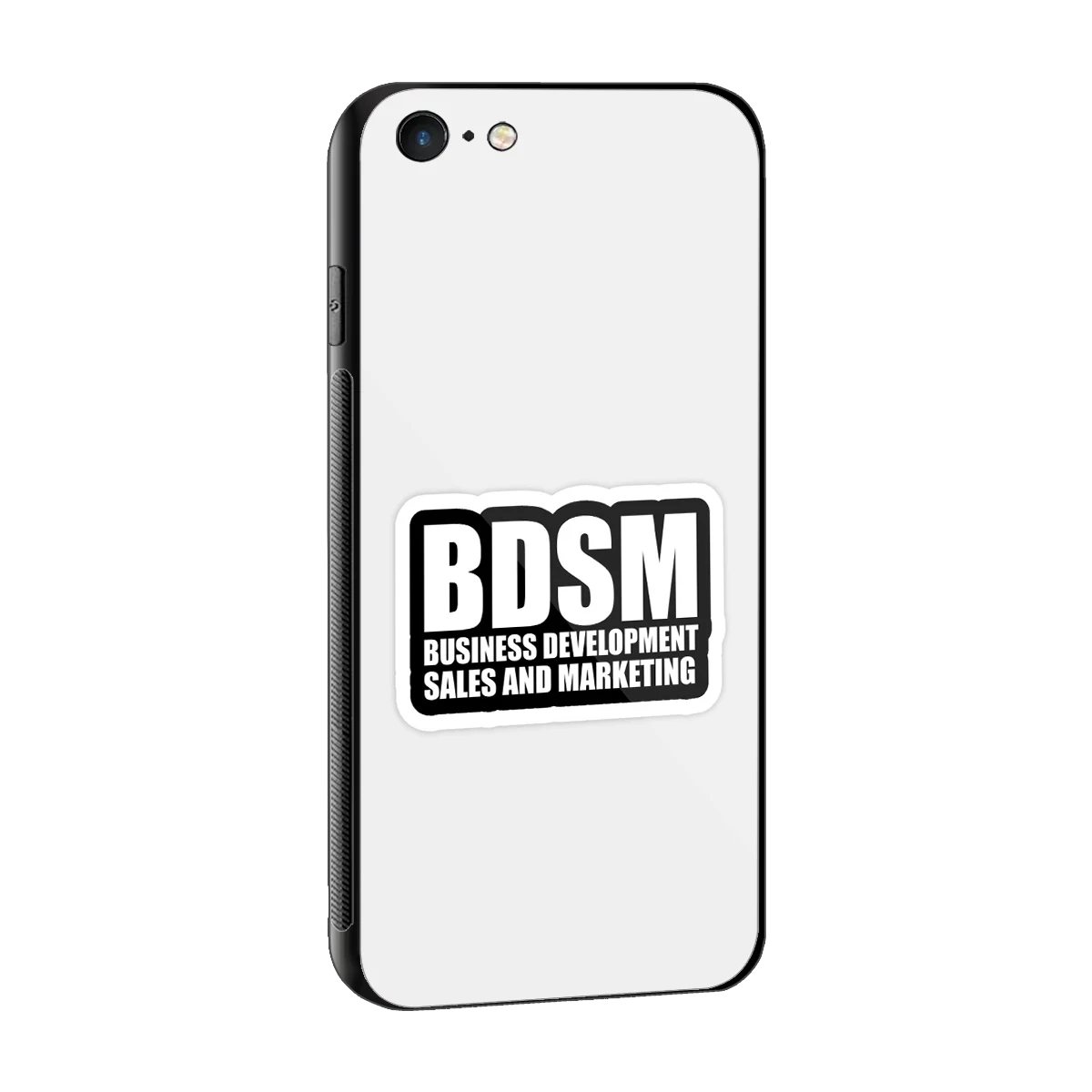 BDSM sleek iphone 6 cover with tempered glass back and TPU edges