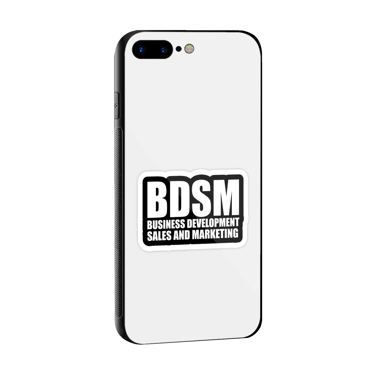 BDSM sleek iphone 8 plus cover with tempered glass back and TPU edges