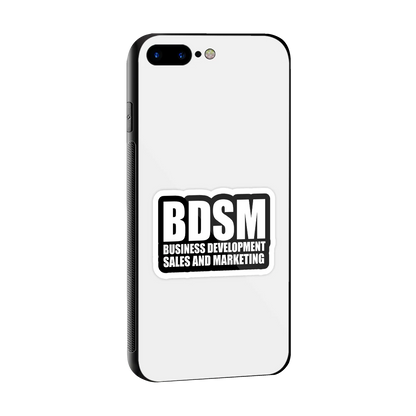 BDSM sleek iphone 8 plus cover with tempered glass back and TPU edges
