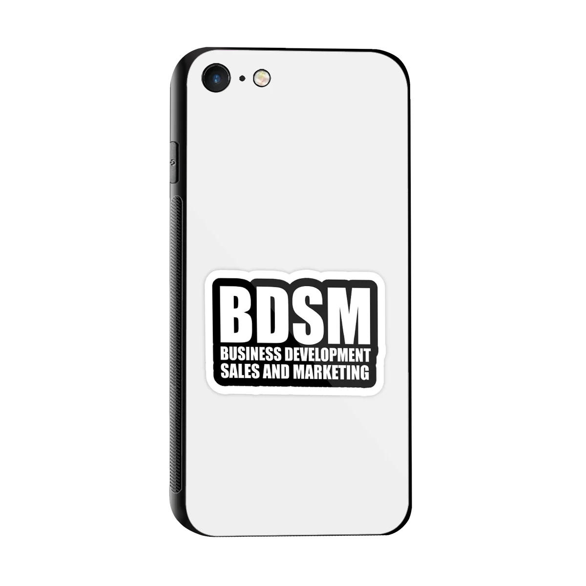 BDSM sleek iphone 7 cover with tempered glass back and TPU edges