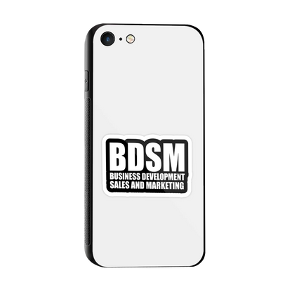 BDSM sleek iphone 7 cover with tempered glass back and TPU edges