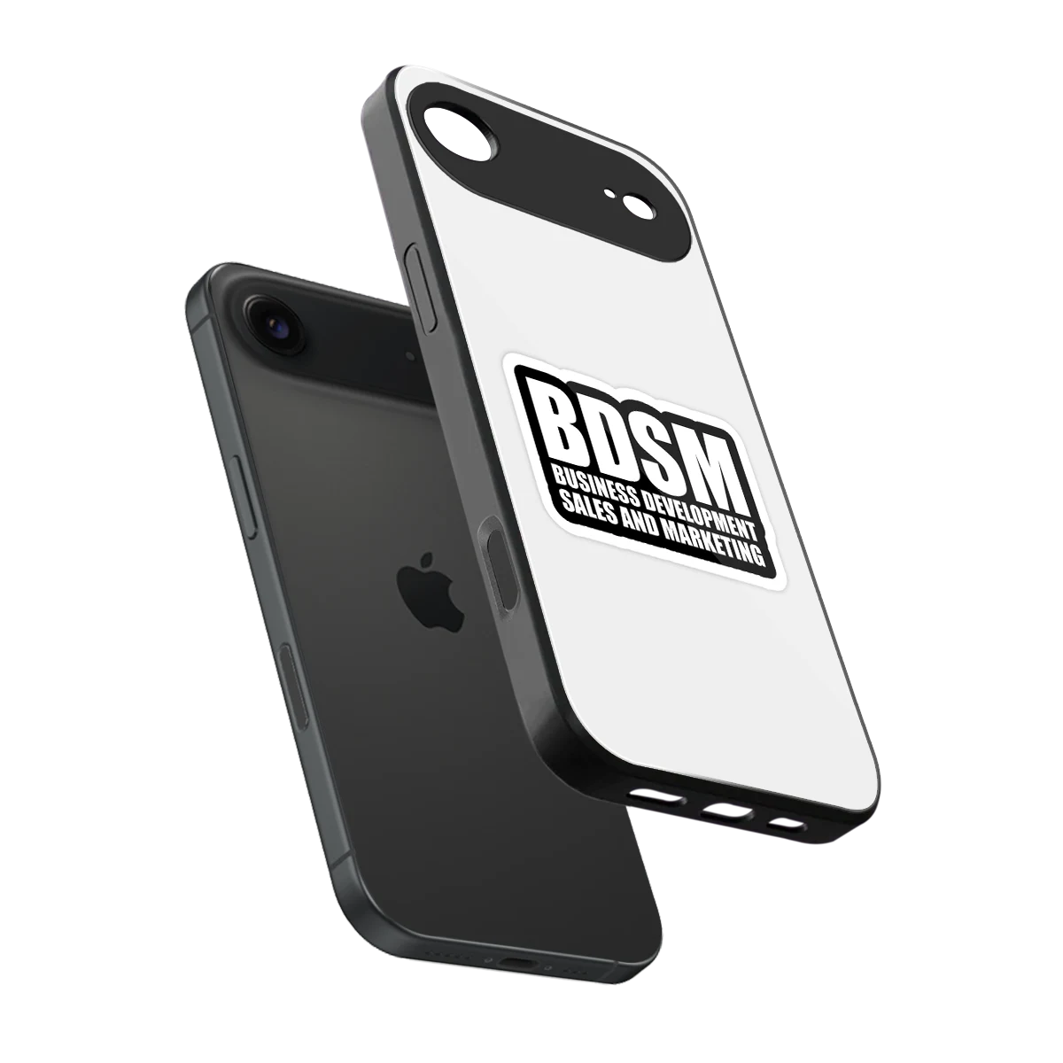 BDSM sleek iphone air cover with tempered glass back and TPU edges
