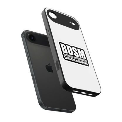 BDSM sleek iphone air cover with tempered glass back and TPU edges