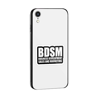 BDSM sleek iphone xr cover with tempered glass back and TPU edges