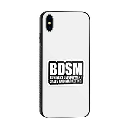 BDSM sleek iphone xs max cover with tempered glass back and TPU edges