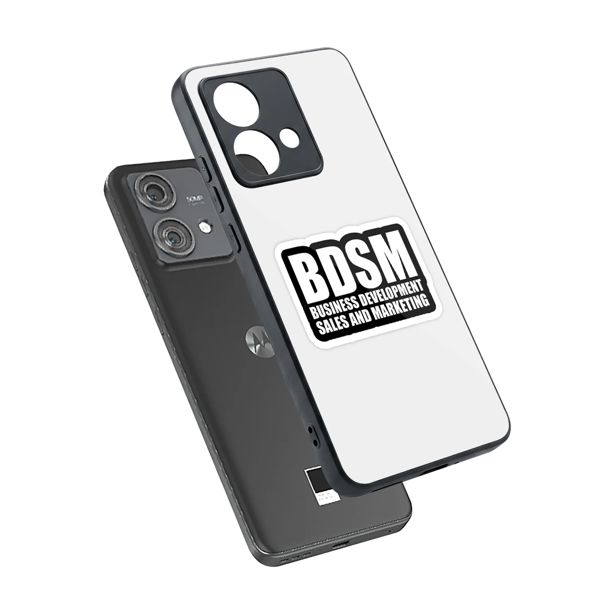 BDSM sleek motorola edge 40 neo 5g cover with tempered glass back and TPU edges