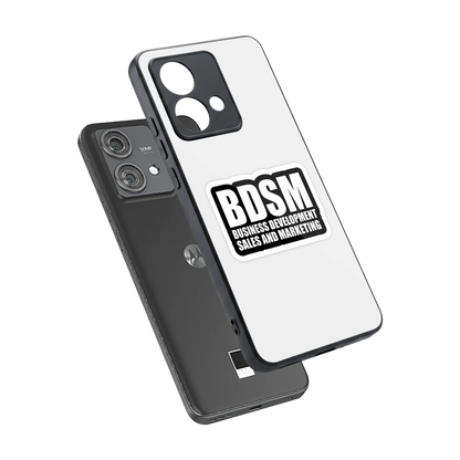 BDSM sleek motorola edge 40 neo 5g cover with tempered glass back and TPU edges