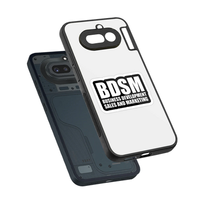 BDSM sleek nothing phone 4a cover with tempered glass back and TPU edges