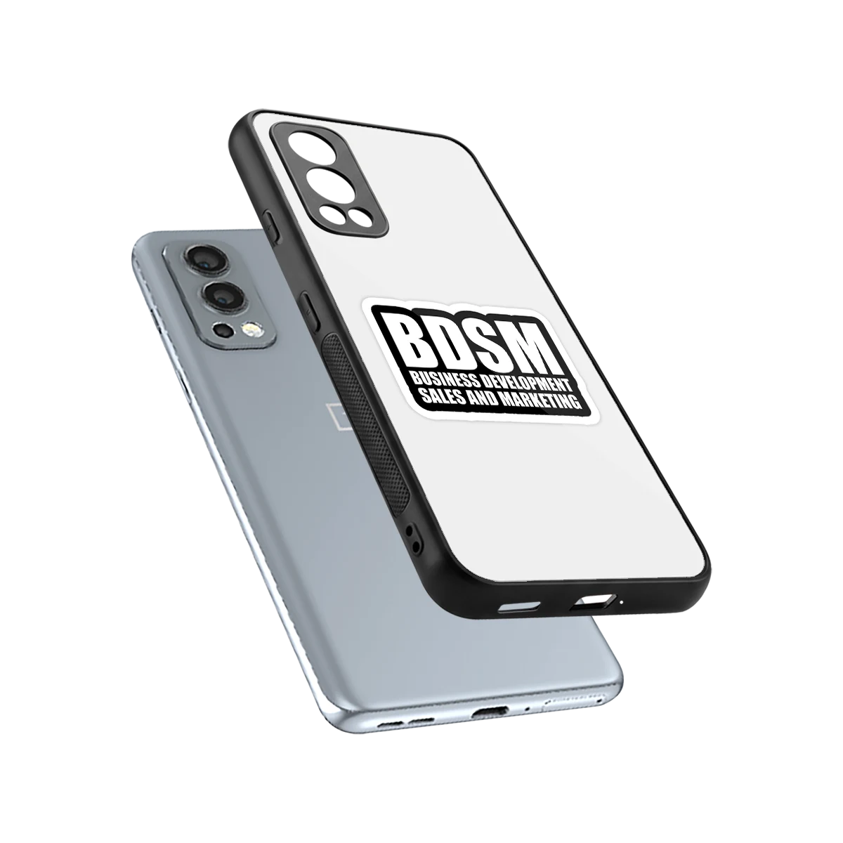 BDSM sleek oneplus nord 2 cover with tempered glass back and TPU edges