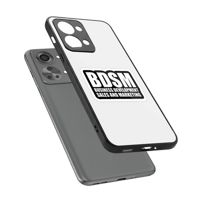 BDSM sleek oneplus nord 2t cover with tempered glass back and TPU edges