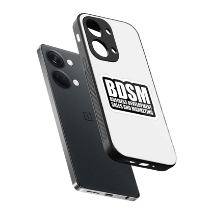 BDSM sleek oneplus nord 3 cover with tempered glass back and TPU edges