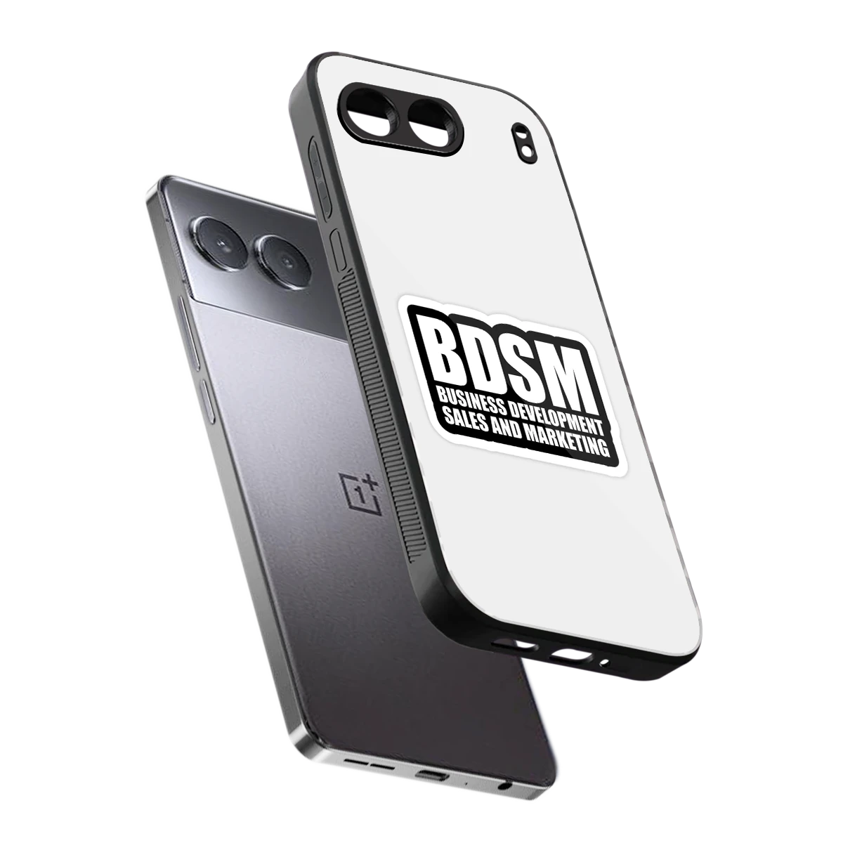 BDSM sleek oneplus nord 4 cover with tempered glass back and TPU edges