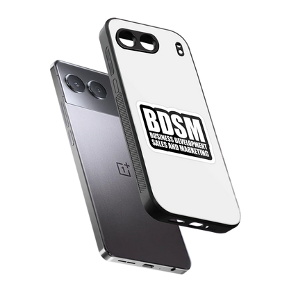 BDSM sleek oneplus nord 4 cover with tempered glass back and TPU edges