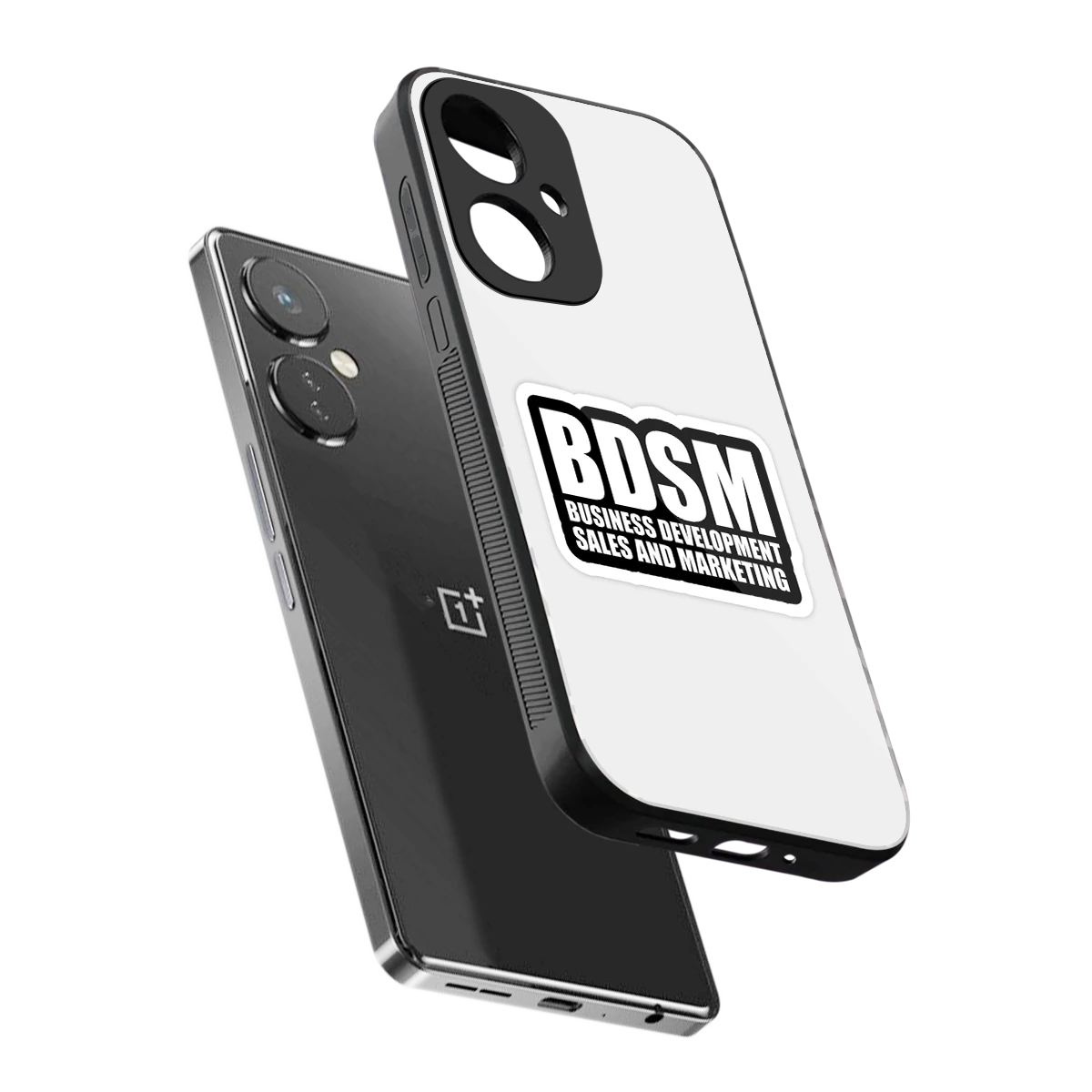 BDSM sleek oneplus nord ce 3 cover with tempered glass back and TPU edges