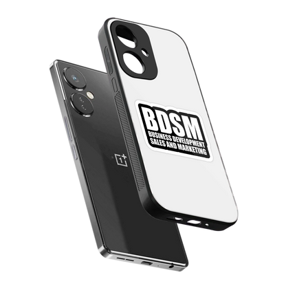 BDSM sleek oneplus nord ce 3 cover with tempered glass back and TPU edges